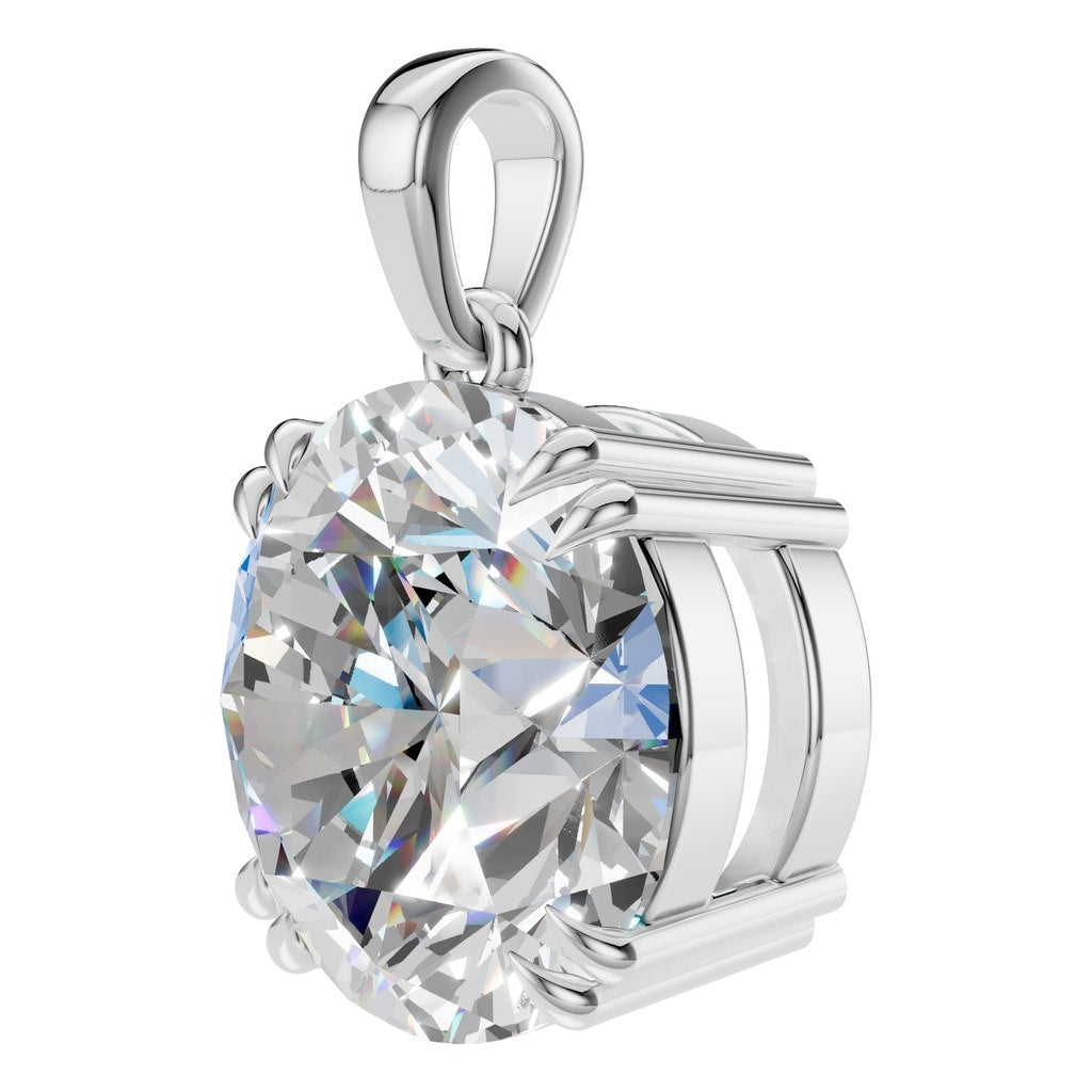PE-1164 White Gold Pendant SET - ANGLE