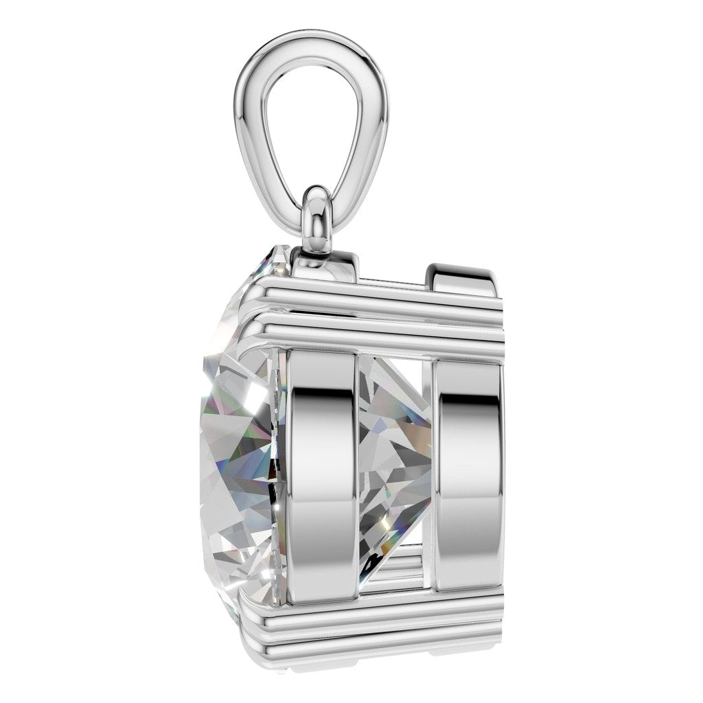 PE-1164 White Gold Pendant SET - Side View