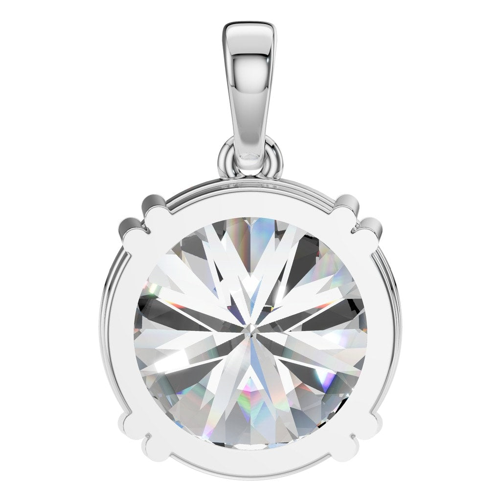 PE-1164 White Gold Pendant SET - BACK