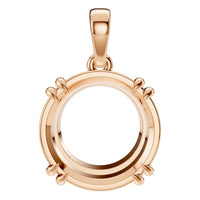 PE-1164 Rose Gold Pendant UNSET - Main View