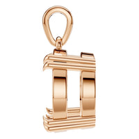 PE-1164 Rose Gold Pendant UNSET - Side View