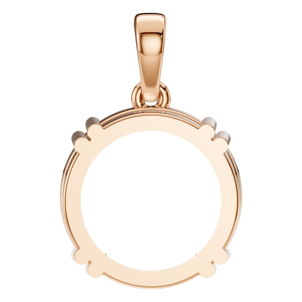 PE-1164 Rose Gold Pendant UNSET - BACK