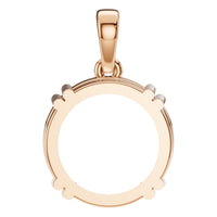 PE-1164 Rose Gold Pendant UNSET - BACK