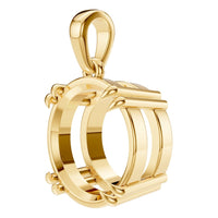 PE-1164 Yellow Gold Pendant UNSET - ANGLE