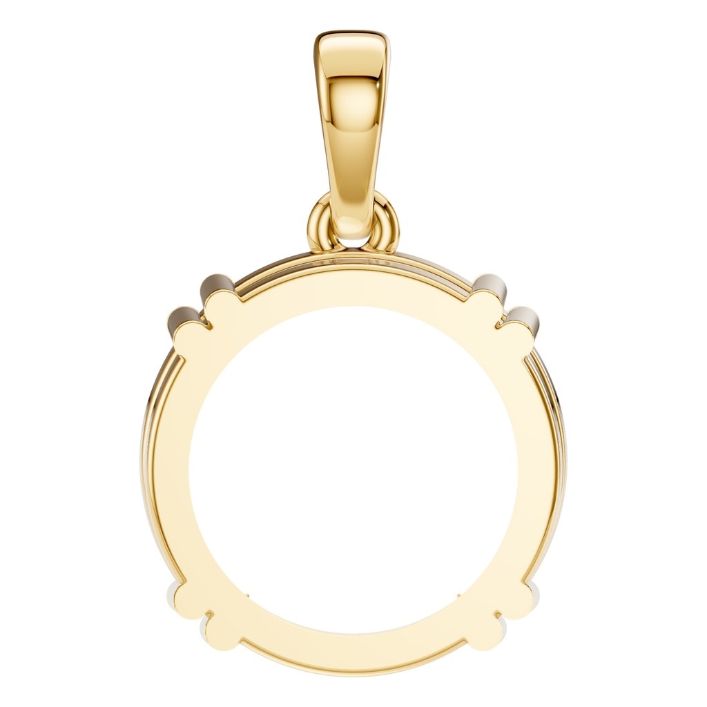 PE-1164 Yellow Gold Pendant UNSET - BACK