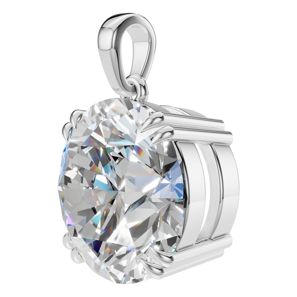 PE-1164 White Gold Pendant SET - ANGLE
