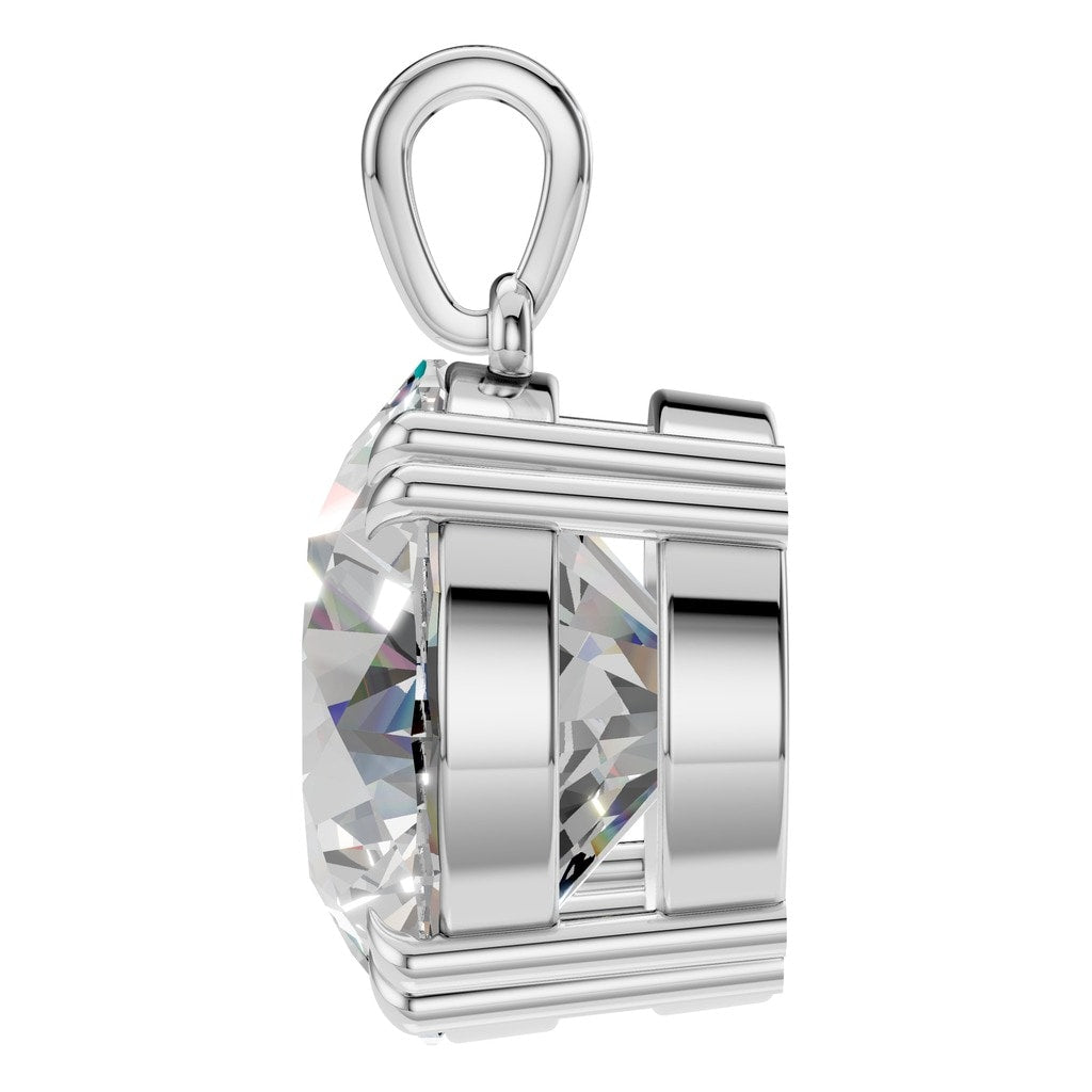 PE-1164 White Gold Pendant SET - Side View