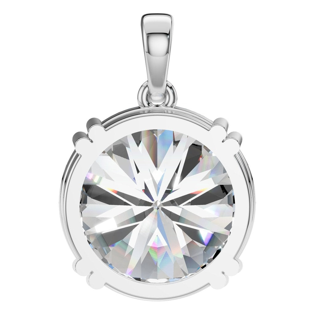 PE-1164 White Gold Pendant SET - BACK