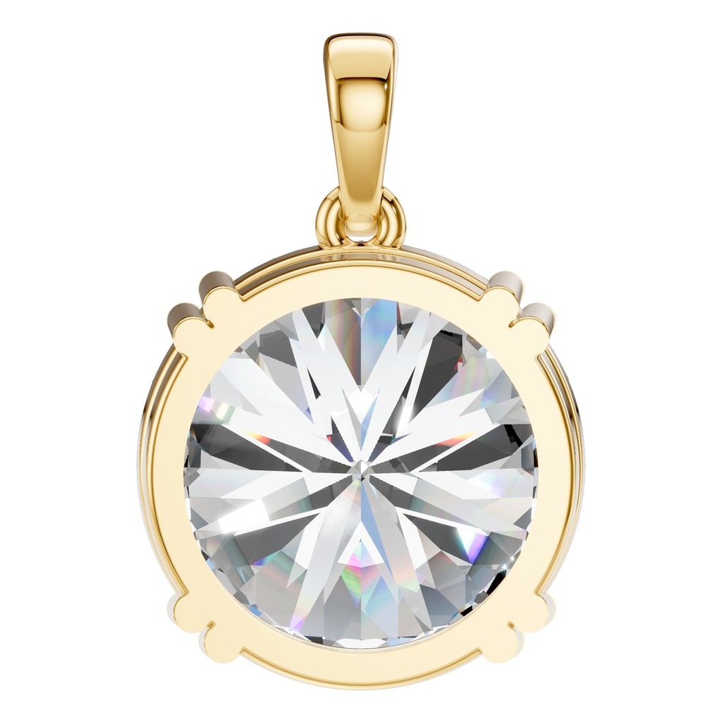 PE-1164 Yellow Gold Pendant SET - BACK