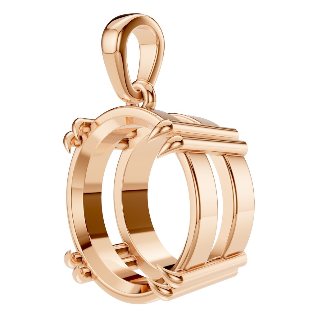 PE-1164 Rose Gold Pendant UNSET - ANGLE
