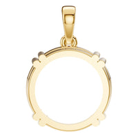 PE-1164 Yellow Gold Pendant UNSET - BACK