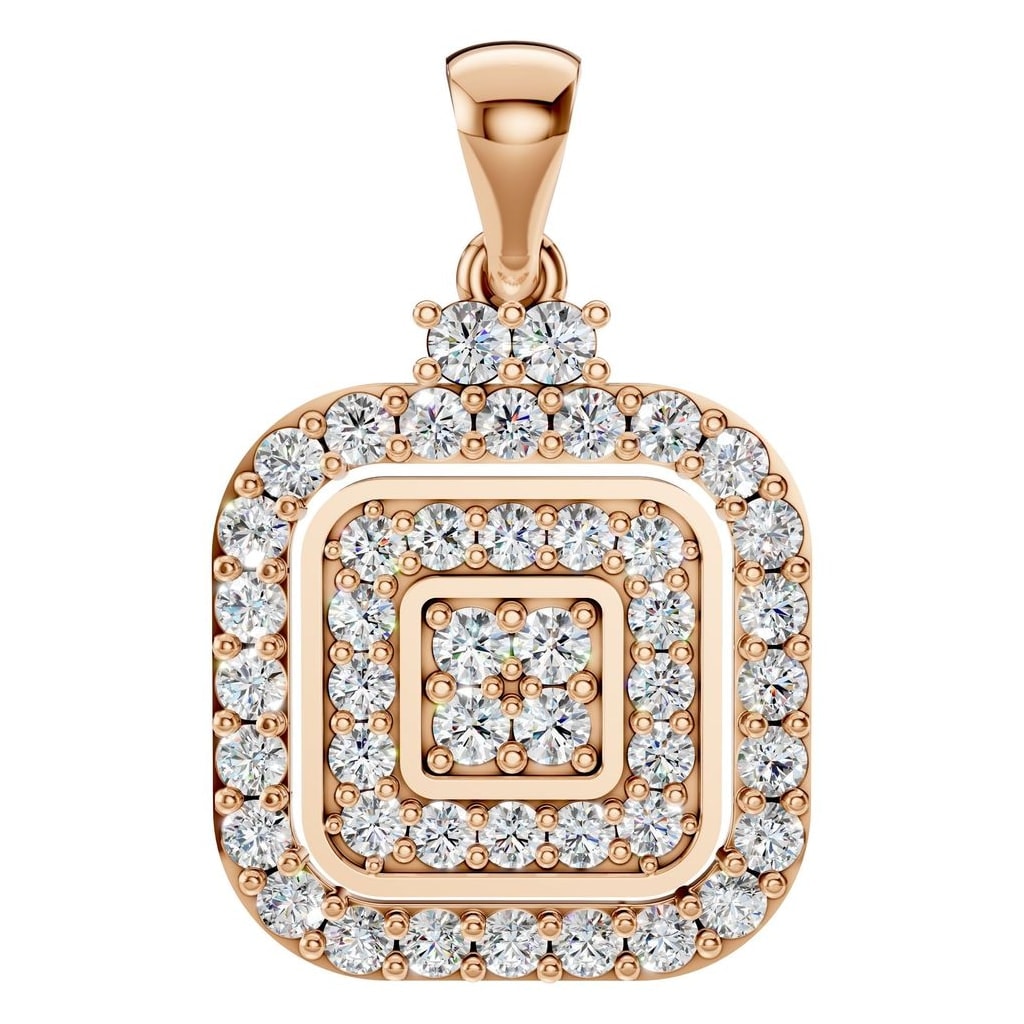 PE-1514 Rose Gold Pendant SET - Main View