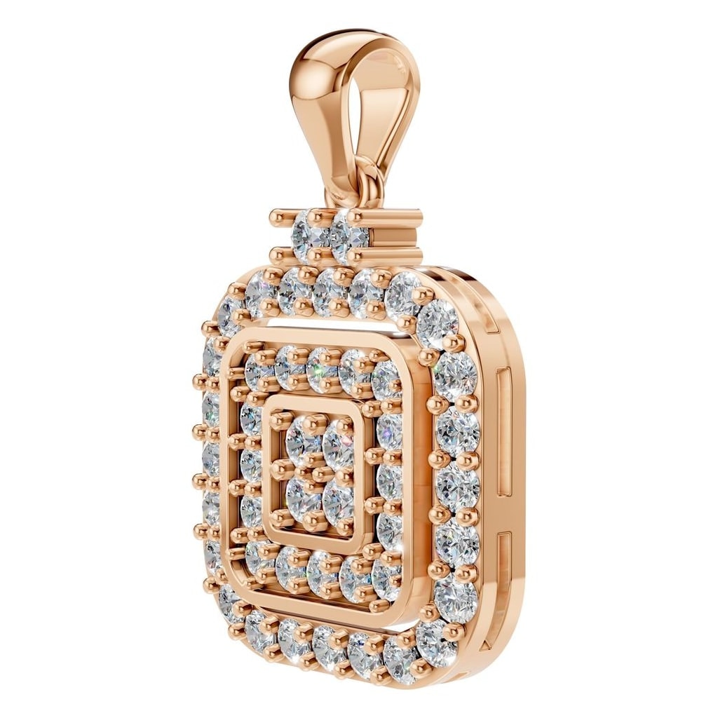 PE-1514 Rose Gold Pendant SET - ANGLE