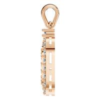 PE-1514 Rose Gold Pendant SET - Side View