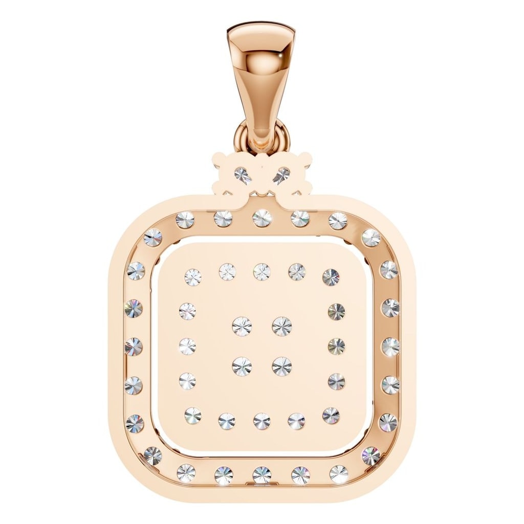 PE-1514 Rose Gold Pendant SET - BACK