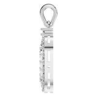 PE-1514 White Gold Pendant SET - Side View