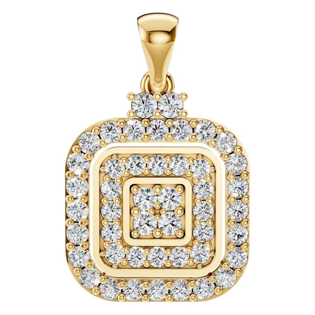 PE-1514 Yellow Gold Pendant SET - Main View