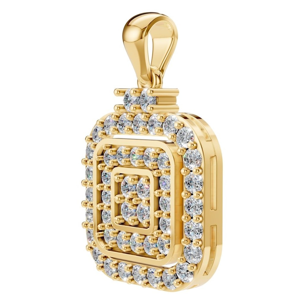 PE-1514 Yellow Gold Pendant SET - ANGLE