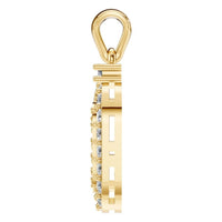 PE-1514 Yellow Gold Pendant SET - Side View
