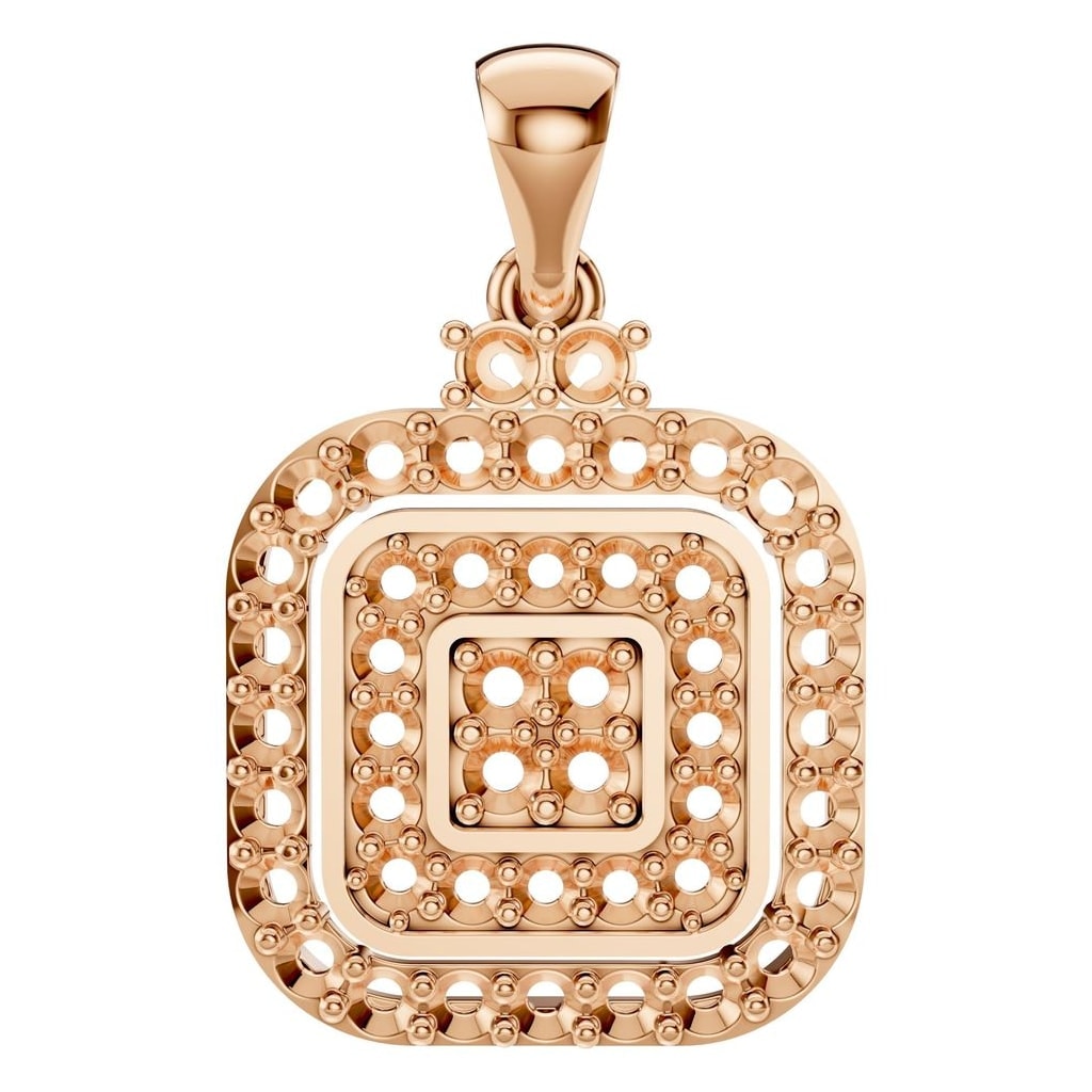 PE-1514 Rose Gold Pendant UNSET - Main View