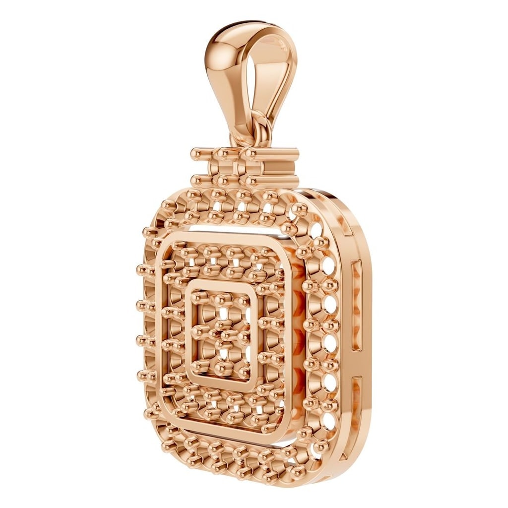 PE-1514 Rose Gold Pendant UNSET - ANGLE