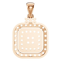 PE-1514 Rose Gold Pendant UNSET - BACK