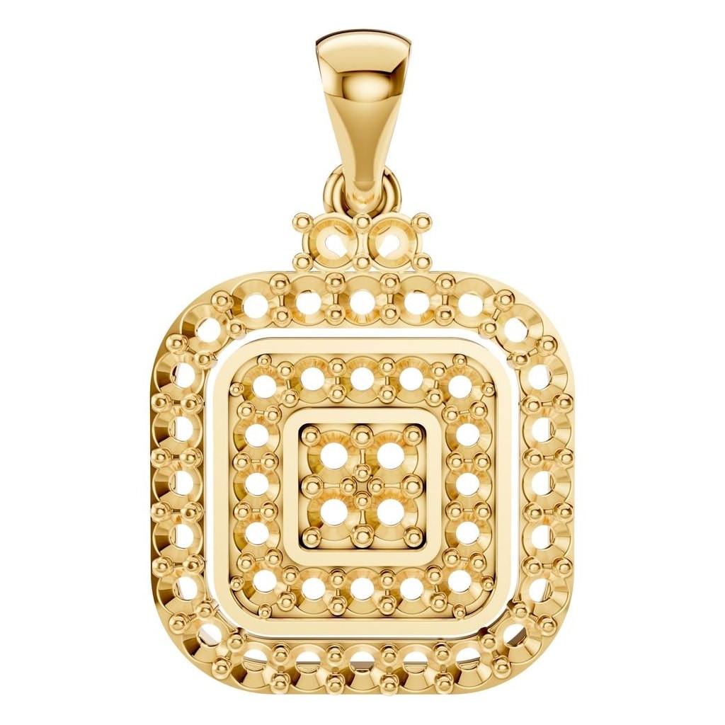 PE-1514 Yellow Gold Pendant UNSET - Main View