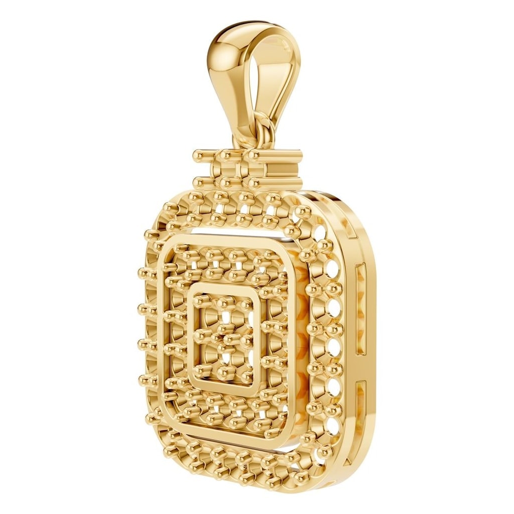 PE-1514 Yellow Gold Pendant UNSET - ANGLE