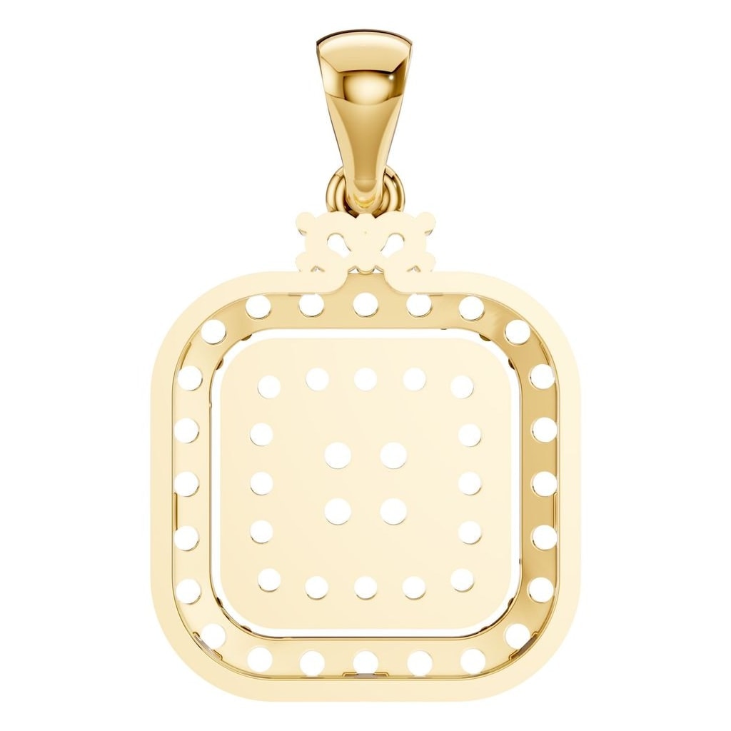 PE-1514 Yellow Gold Pendant UNSET - BACK