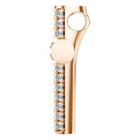 PE-1518 Rose Gold Pendant SET - Side View