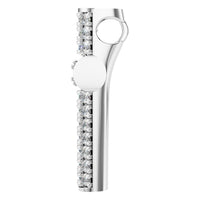 PE-1518 White Gold Pendant SET - Side View