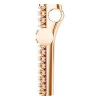 PE-1518 Rose Gold Pendant UNSET - Side View