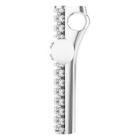PE-1518 White Gold Pendant UNSET - Side View