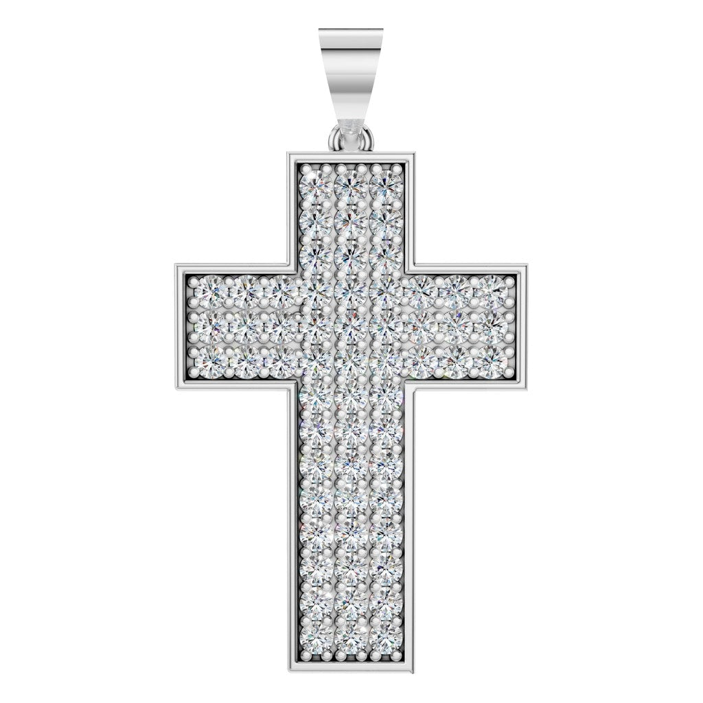 PE-1530 White Gold Pendant SET - Main View