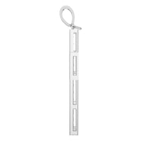 PE-1530 White Gold Pendant SET - Side View