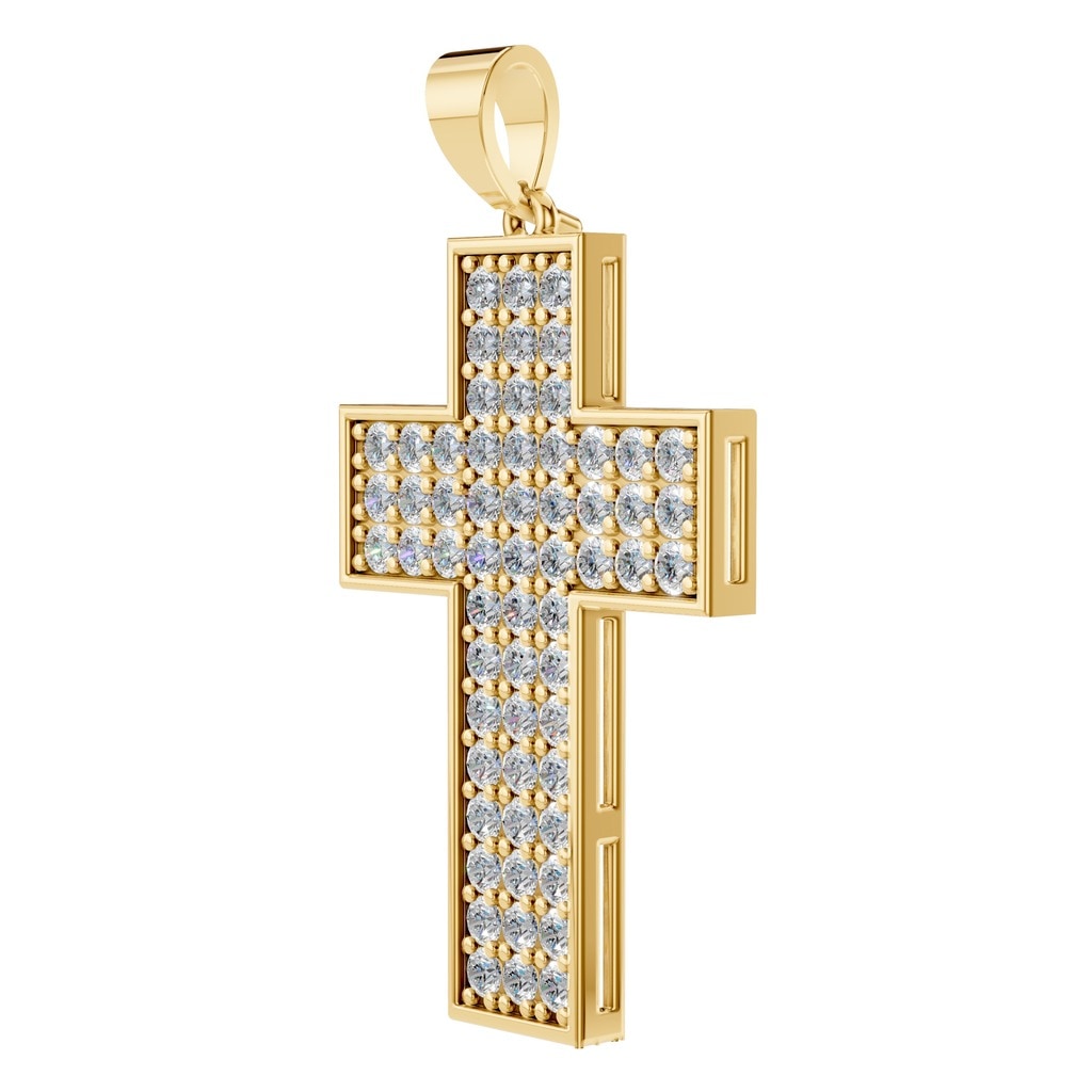 PE-1530 Yellow Gold Pendant SET - ANGLE