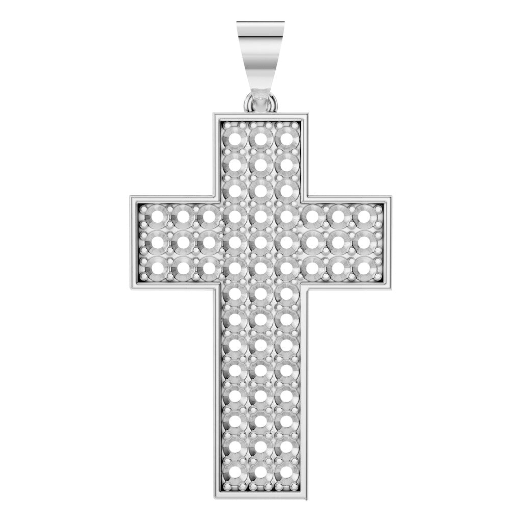 PE-1530 White Gold Pendant UNSET - Main View