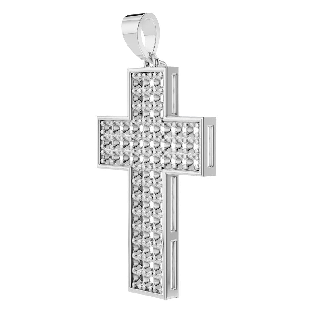 PE-1530 White Gold Pendant UNSET - ANGLE