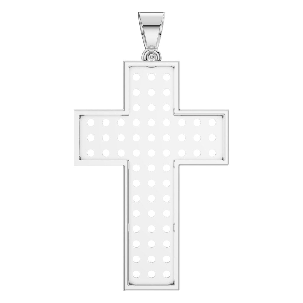 PE-1530 White Gold Pendant UNSET - BACK