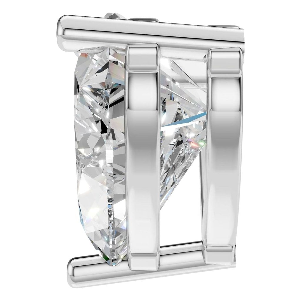 PE-1669 White Gold Pendant SET - Side View