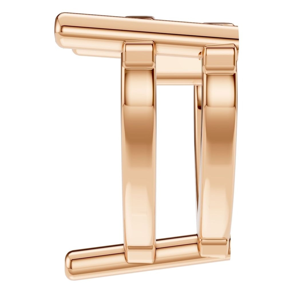 PE-1669 Rose Gold Pendant UNSET - Side View