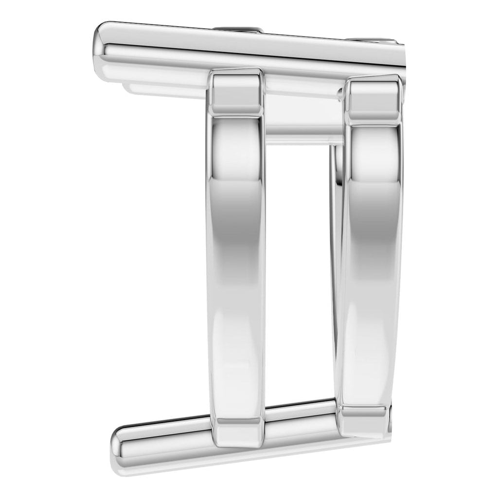 PE-1669 White Gold Pendant UNSET - Side View