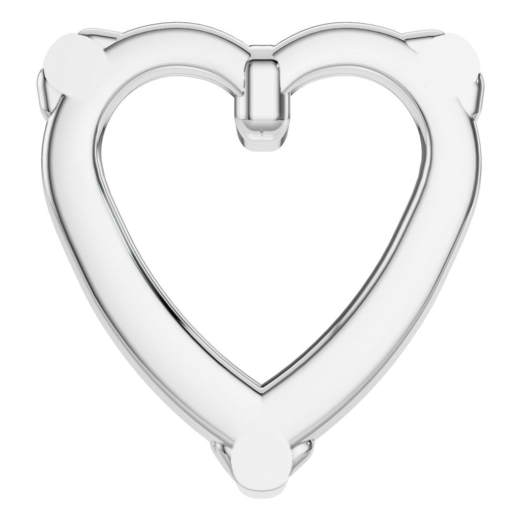 PE-1669 White Gold Pendant UNSET - BACK