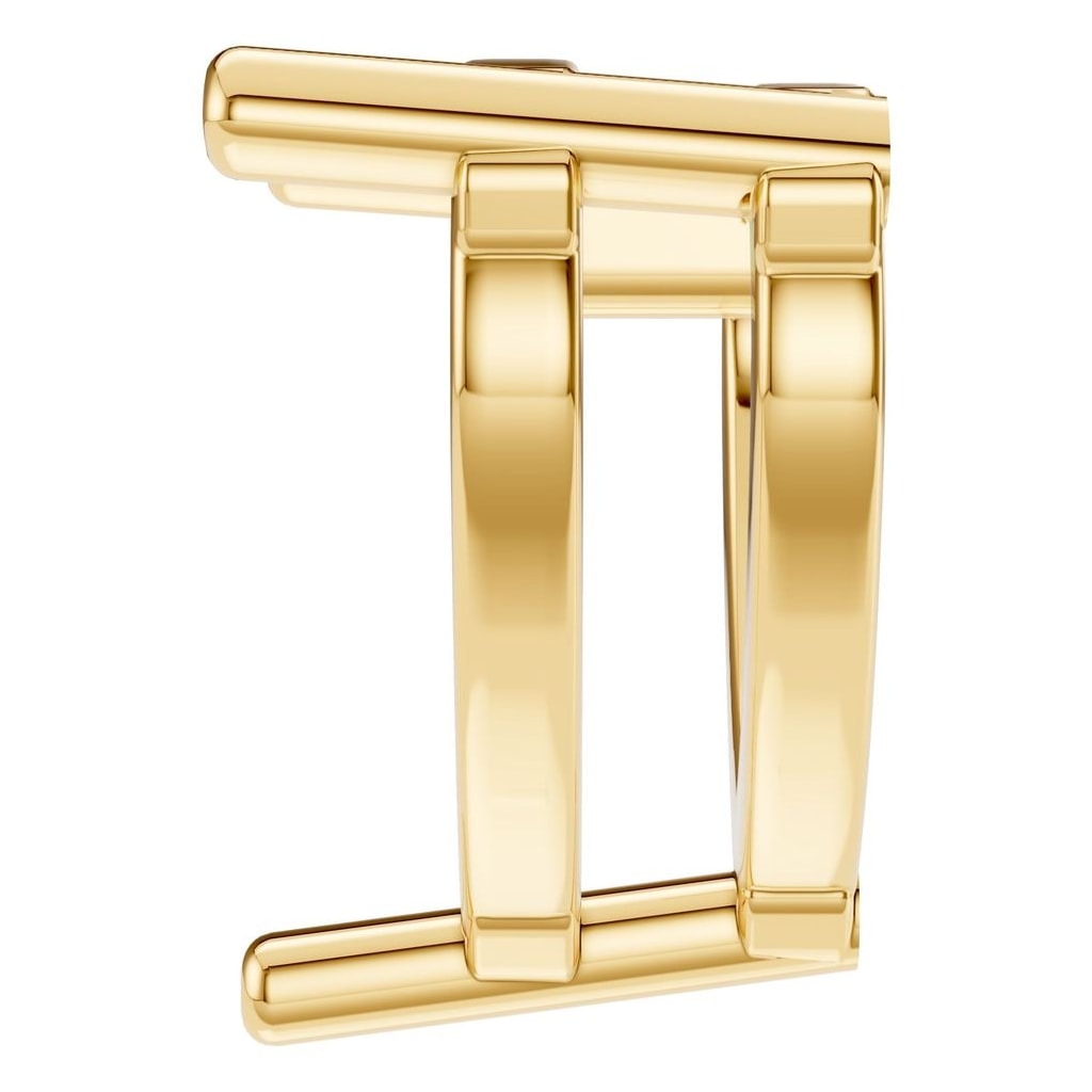 PE-1669 Yellow Gold Pendant UNSET - Side View