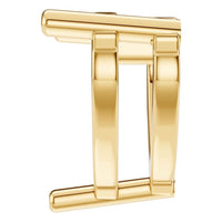PE-1669 Yellow Gold Pendant UNSET - Side View