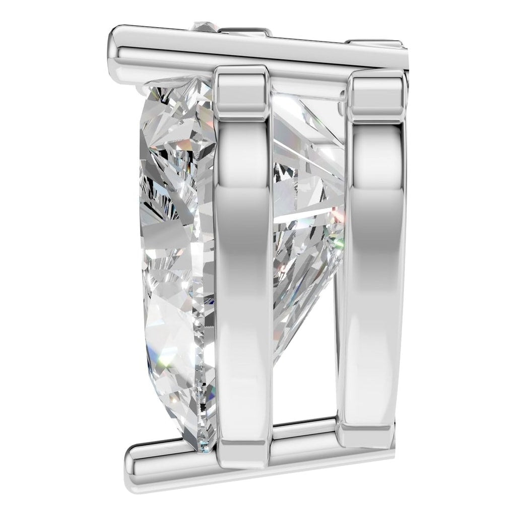 PE-1669 White Gold Pendant SET - Side View