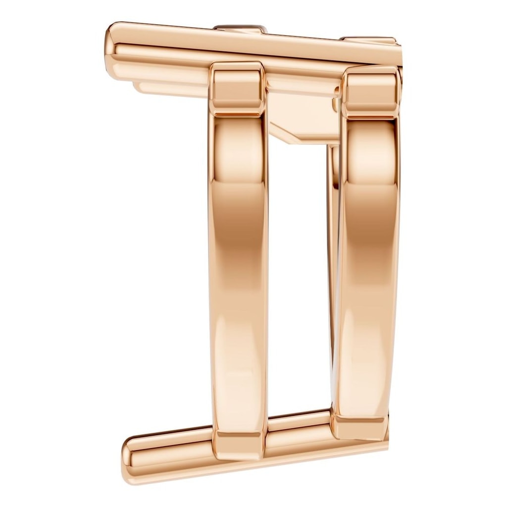 PE-1669 Rose Gold Pendant UNSET - Side View