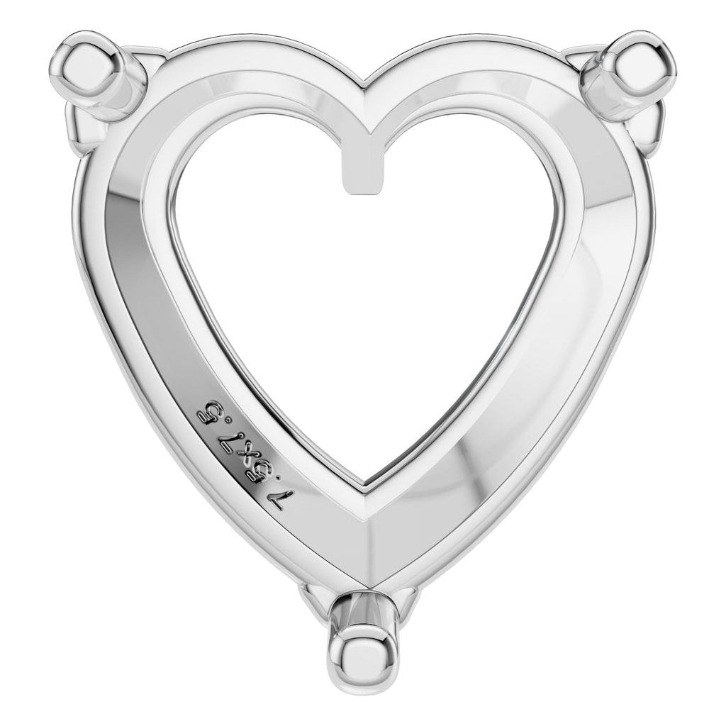 PE-1669 White Gold Pendant UNSET - Main View