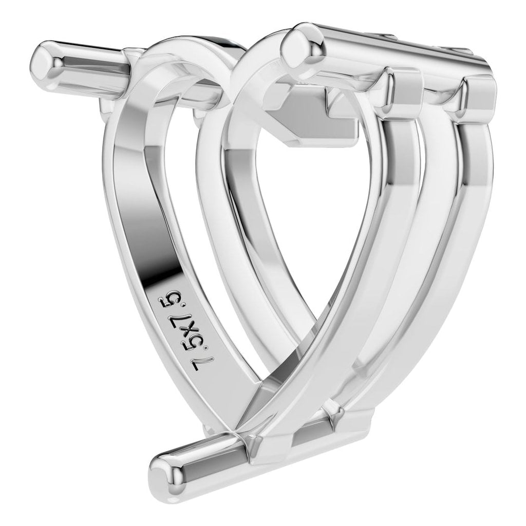 PE-1669 White Gold Pendant UNSET - ANGLE