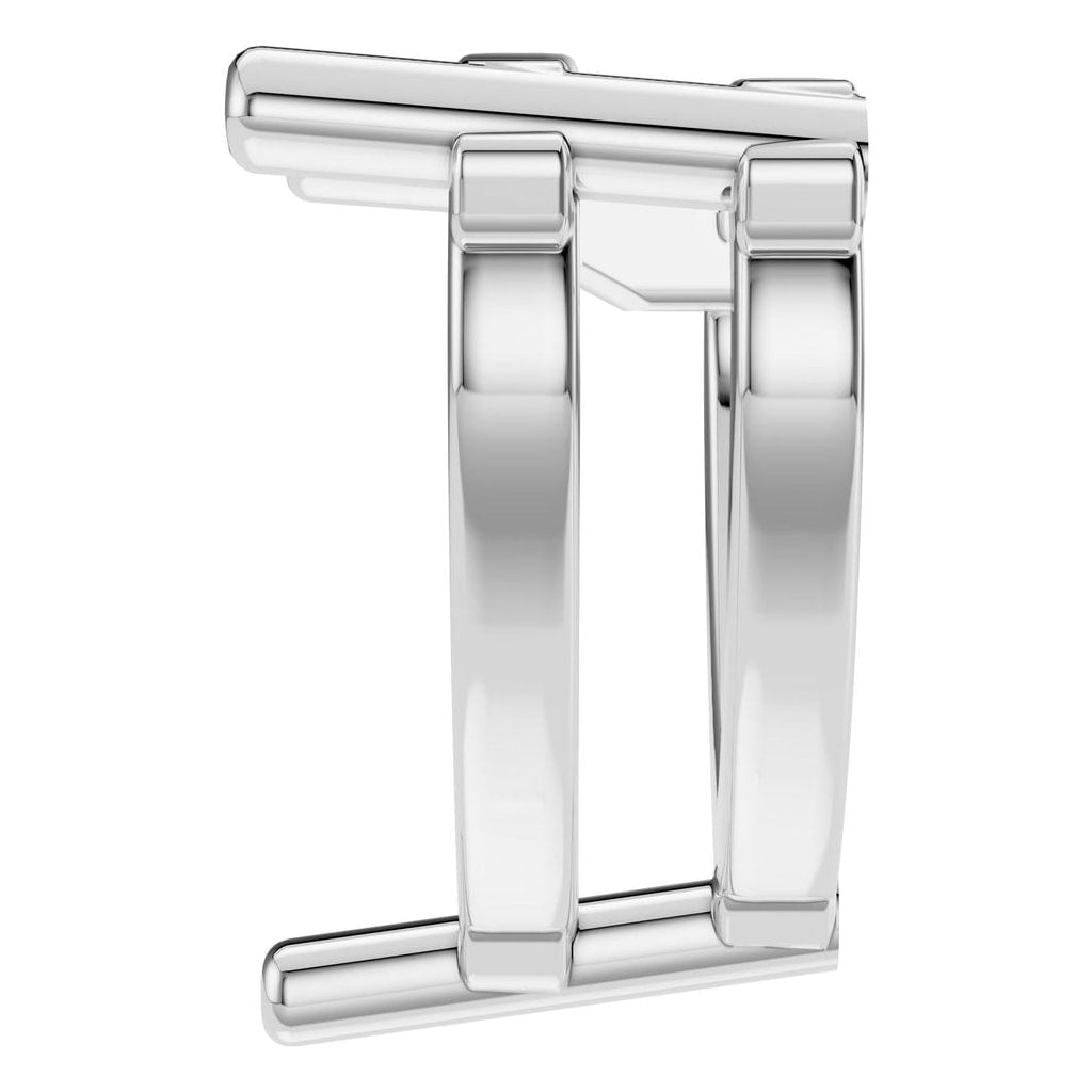 PE-1669 White Gold Pendant UNSET - Side View